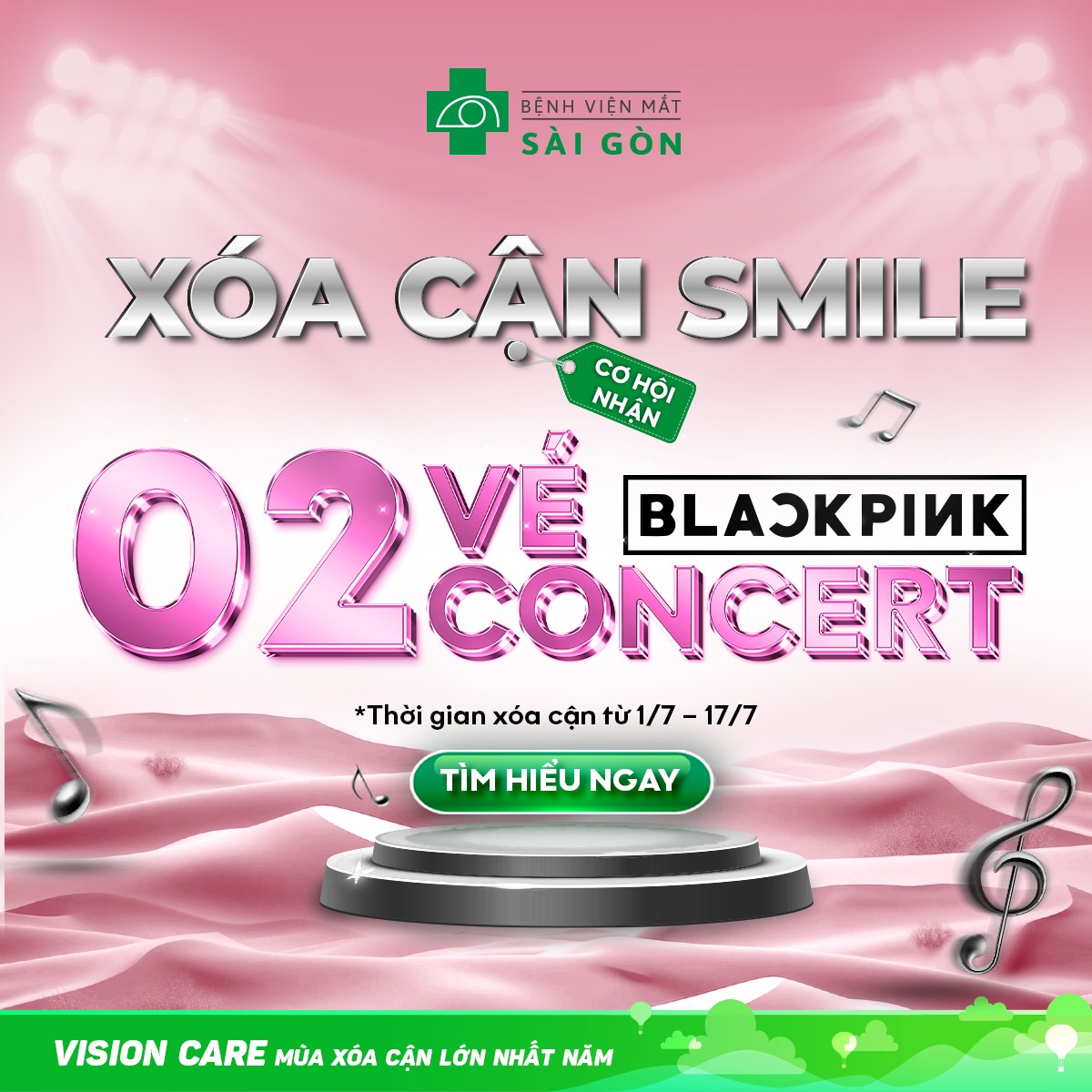 Tin nóng cho fan BlackPink: Xóa cận SMILE, cơ hội nhận 2 vé concert Born Pink tại Mắt Sài Gòn